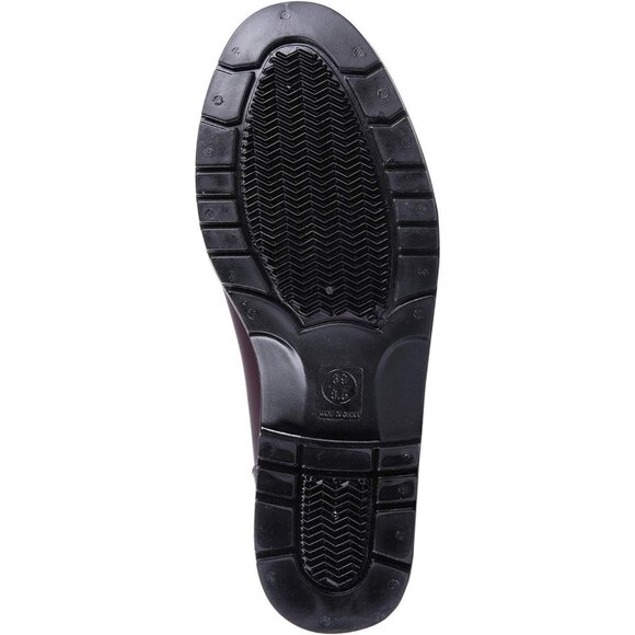 Women's Burgundy Pointed Toe Waterproof Chelsea Double Elastic Ankle Rain Boots - Picture 6 of 8